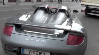 Porsche Carrera GT - start up, little acceleration & much more