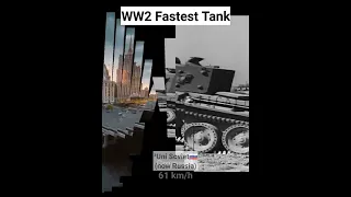 World War 2 Fastest Tank #shorts