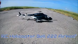 RC Helicopter Bell 222 AirWolf (550 size)  CRASH