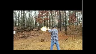 Smith and wesson model 629 .44 magnum,slow motion shot.