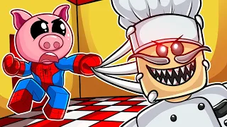 SPIDERMAN vs PAPA PIZZA v Robloxu!