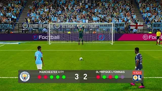 MANCHESTER CITY vs LYON | Penalty Shootout | UEFA Champions League UCL 1/4 Final | PES 2020