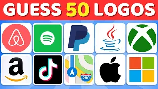 Guess the Logo in 5 Seconds | 50 Famous Logos | Logo Quiz