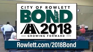 2018 Bond Election Information Meeting - April 19, 2018