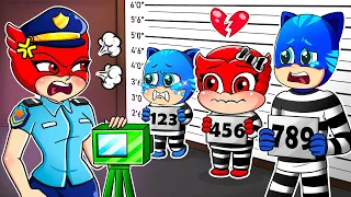 MOM Became a Police - Catboy & The 24h Challenge in Prison - Catboy's Life Story - PJ MASKS 2D