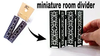 DIY Miniature Room Divider (paravent )-طريقة عمل بارافان مصغر - Scale 1:20