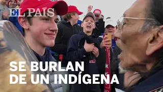 Estudiantes pro Trump se burlan de un nativo americano