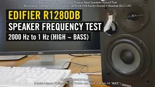 Gene Edifier R1280DB Speaker Bass Frequency Sound Test