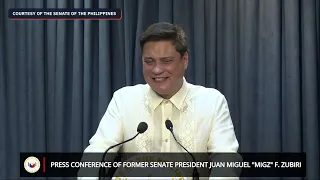 Senator Migz Zubiri holds presser after stepping down as Senate President