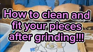 ***What to do with your pieces after GRINDING!?!*** for Stained GLASS beginners!