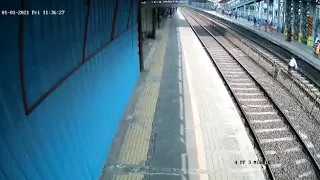 Live Train Almost Hit This Man - Man got confused where to move