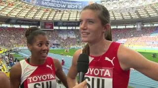 Moscow 2013 - Team SUI - 4x100m Women - Heat 2