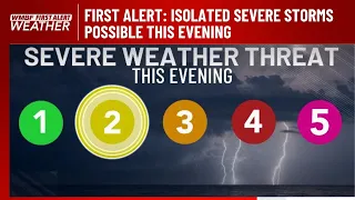 FIRST ALERT: Isolated severe storms possible this evening