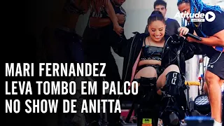 Mari Fernandez leva tombo em participação de show de Anitta; vídeo