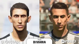 eFootball 2023 vs FIFA 23 - Juventus FC Player Faces Comparison