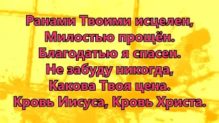 Иисус, за кровь Твою я Тебя благодарю (Христианское прославление, поклонение, караоке, слова, текст)