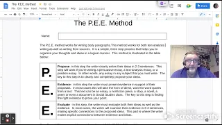 The P.E.E. method - Google Docs