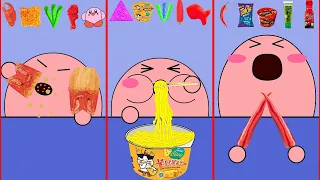 Kirby Animation - Emoji Spicy Food Challenge Complete Edition #kirby #shorts #noreaction