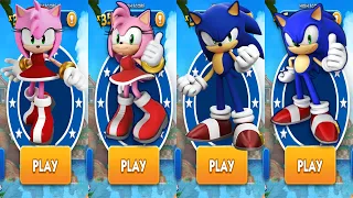 Sonic Forces vs Sonic Dash: Amy the Rose vs Sonic the Hedgehog All Characters Unlocked Eggmna, Zazz