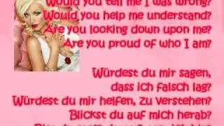 Christina Aguilera - Hurt (Lyrics + german translation)