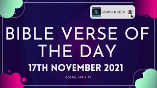 Bible Verse Of The Day 17th November 2021