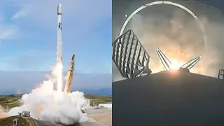 SpaceX Starlink 165 launch and Falcon 9 first stage landing, 14 May 2024