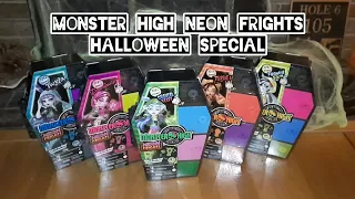 Monster High Skulltimate Secrets Neon Frights, Toralei, Draculaura, Ghoulia, Frankie, Twyla Review