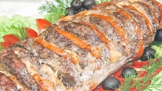 Свинина, запеченная в духовке с помидорами и сыром «Гармошка», вкусный рецепт мяса в фольге!