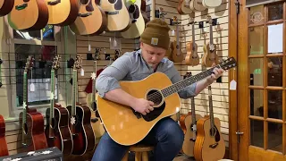 Guitar House Workshop instructor David Detwiler playing a1975 Martin D-35