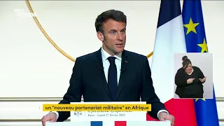 Emmanuel Macron s'exprime sur le partenariat entre la France et l'Afrique.