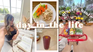 Day in the Life | workout with me, healthy grocery haul & shop & prepping for pregnancy 💛