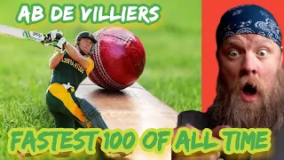 American Reacts To Cricket - Fastest 100 Of All Time | Cricket Reaction | AB DE VILLIERS