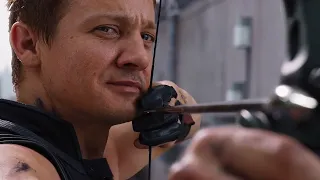 Hawkeye I Got Him Scene   New York Battle Scene   The Avengers 2012 Movie Clip