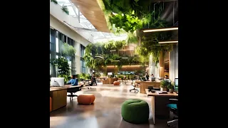 Эко офис #ecofriendly #ecology #office #officespace #greenoffice #greenery #digitalart #future #офис