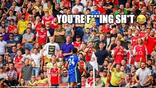 Chelsea Supporters Chant at Angry Arsenal fans