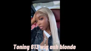 Dying 613 wig pale ash blonde