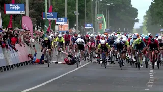 Crash at the finish line | Stage 1 | Tour de Hongrie | 2024
