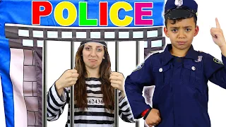 Anwar and Leah Pretend Play Police Locked Up Robber in Pretend Jail