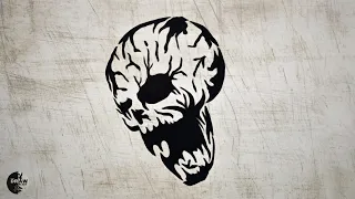 How to Draw Skull Head Tribal Tattoo @LetsDrawBlack