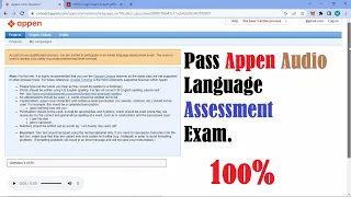 Pass Appen Audio Language assessment Exam || PASS 100%|| Earn $35 Daily