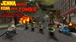 Jenna Hacker Team Jadi Zombie Serang Kota Roblox Apocalypse