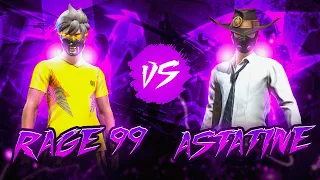 ASTATINE🇧🇩 vs RAGE 99🇵🇰, 1 VS 1😱 | The Most Demanded Match In Free Fire🍷🗿 | PAK🇵🇰❤️BD🇧🇩