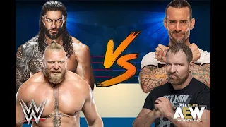 Roman Reigns & Brock Lesnar 🆚 CM Punk & Jon Moxley💪WWE Wrestlers Comparison