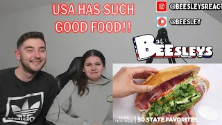 Best Sandwich In Every State | 50 State Favorites | BRITISH COUPLE REACTS