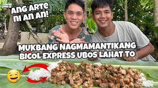 MUKBANG NAGMAMATIKANG BICOL EXPRESS OVERLOAD GRABE NAUBOS LAHAT TO LAPTRIP ANG ARTE NI AN AN JUSKO