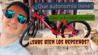 🔴106  PONIENDO A PRUEBA UNA BICICLETA ELÉCTRICA MOTOR 250W, BAT36V 10.4AH - EBIKE REVIEW