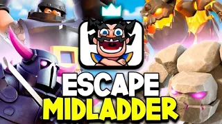 How to ESCAPE MIDLADDER🏃(6500+) -Clash Royale