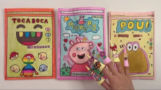 [💸paperdiy💸] TocaBoca, Peppapig, Pou Blind bag tutorial ASMR 토카보카, 페파피그, 푸우 블라인드백 종이놀이