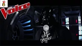 Darth Vader -  The Voice - Blind Audition - never gonna give you up