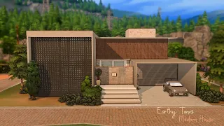 Earthy Tones Modern House / THE SIMS 4 / NO CC / stop motion